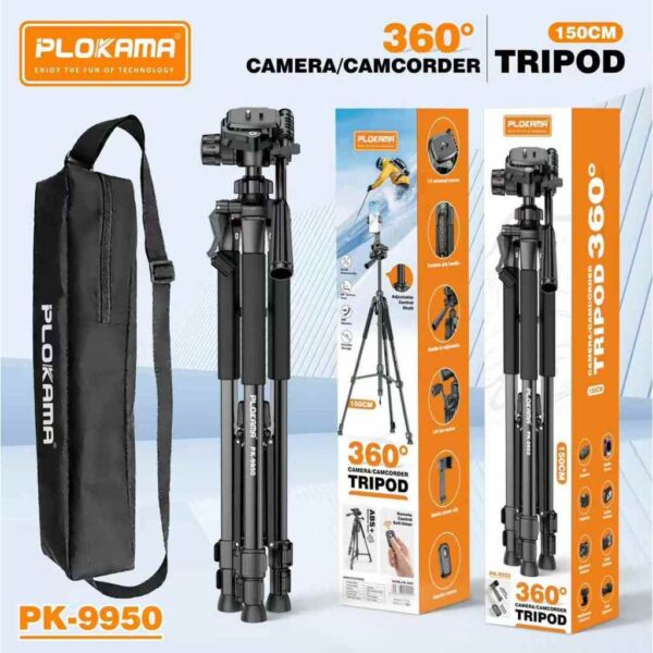 Plokama PK-9950 Pro 1500mm Professional Tripod - Image 7