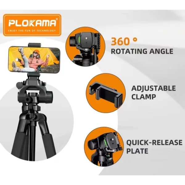 Plokama PK-9950 Pro 1500mm Professional Tripod - Image 3