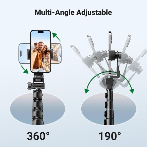 UGREEN Tripod Selfie Stick with Bluetooth Remote - Image 7