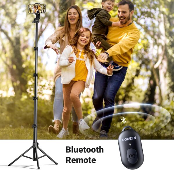 UGREEN Tripod Selfie Stick with Bluetooth Remote - Image 2