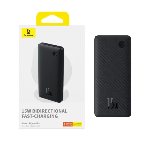 Baseus 10000mAh 15W Airpow Lite Power Bank - Image 2