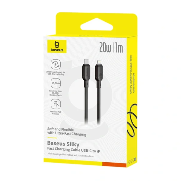 Baseus Silky Series 1 Meter 20W Type-C to Lightning Fast Charging Cable - Image 5