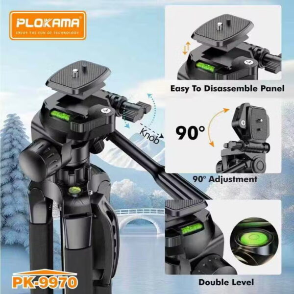 Plokama PK-9970 1800mm Professional Tripod - Image 3