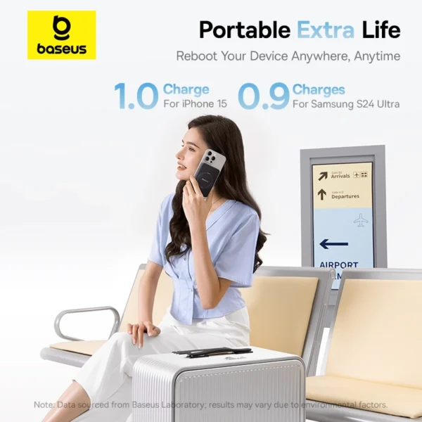 Baseus PicoGo Qi2 5000mAh 20W Magnetic Power Bank with Rotatable Stand - Image 6