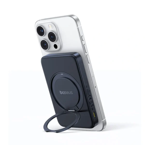 Baseus PicoGo Qi2 5000mAh 20W Magnetic Power Bank with Rotatable Stand - Image 2