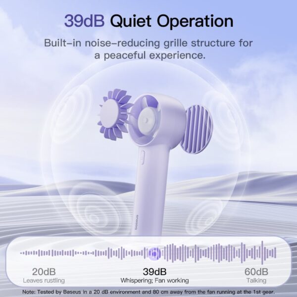 Baseus Fan GoTrip DT1 Mini Turbine Handheld Fan - Image 4