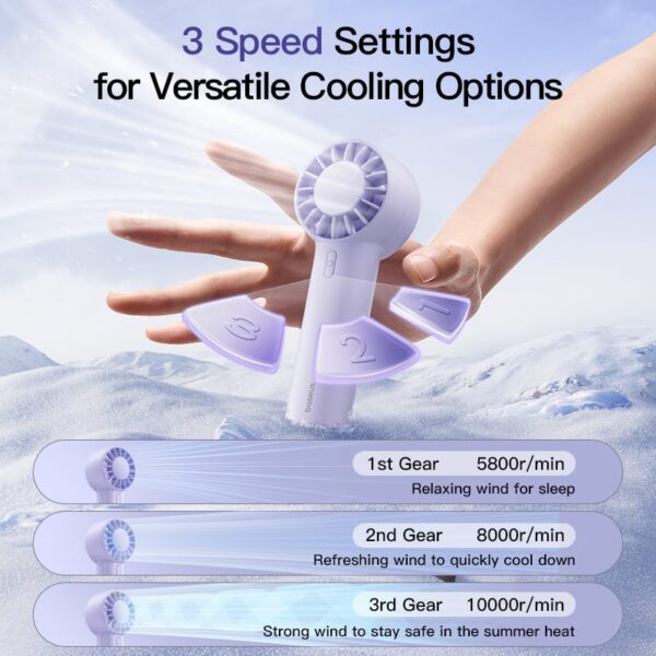 Baseus Fan GoTrip DT1 Mini Turbine Handheld Fan - Image 2