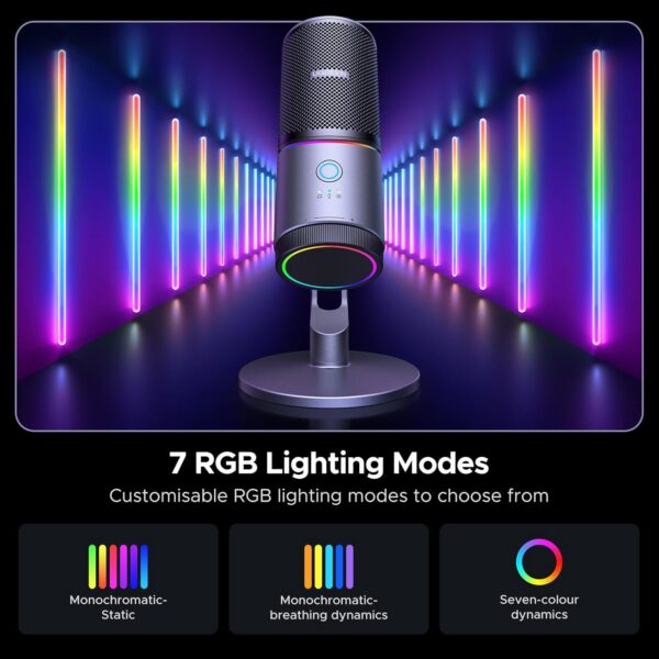 UGreen 35629 USB Desktop Streaming Microphone – RGB - Image 9