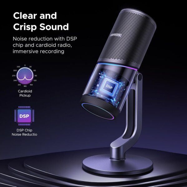 UGreen 35629 USB Desktop Streaming Microphone – RGB - Image 7