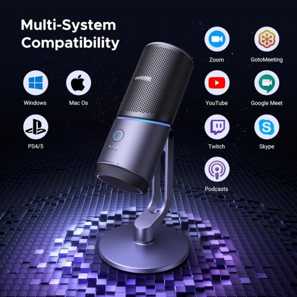 UGreen 35629 USB Desktop Streaming Microphone – RGB - Image 6