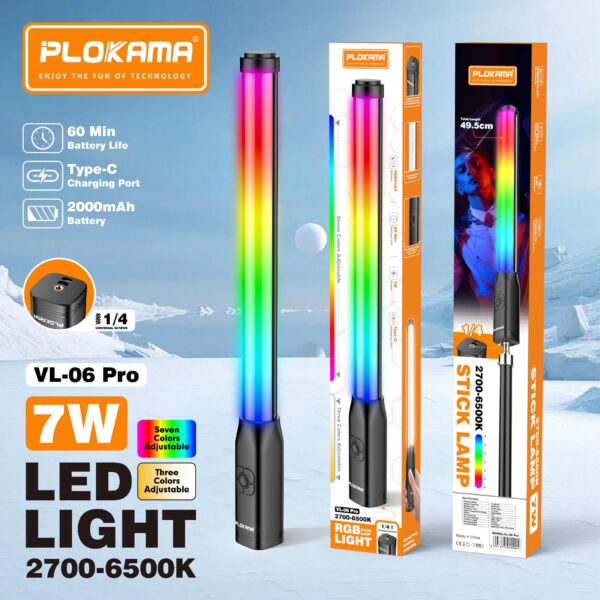 Plokama VL‑06 Pro Handheld RGB LED Light - Image 2