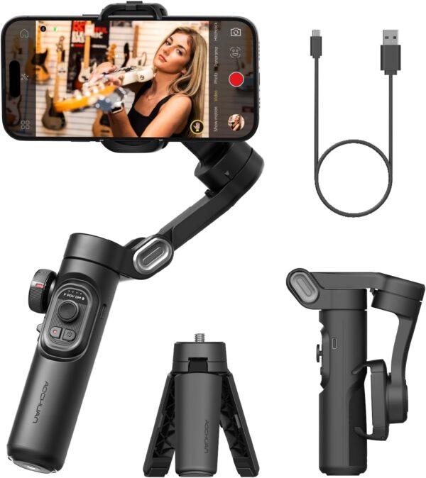 AOCHUAN Smart XE Foldable 3-Axis Smartphone Gimbal Stabilizer - Image 5