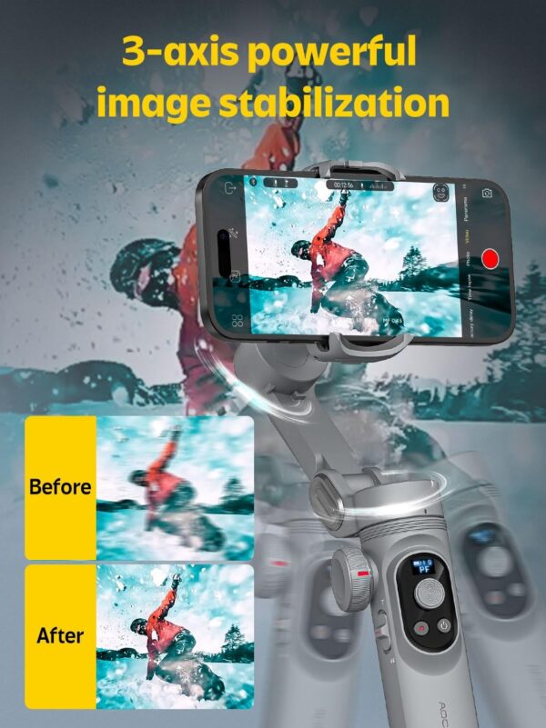 AOCHUAN Smart X Pro 3-Axis Foldable Smartphone Gimbal Stabilizer - Image 4