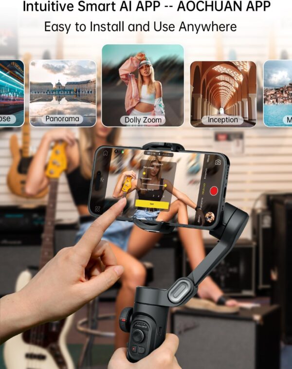 AOCHUAN Smart XE Foldable 3-Axis Smartphone Gimbal Stabilizer - Image 7