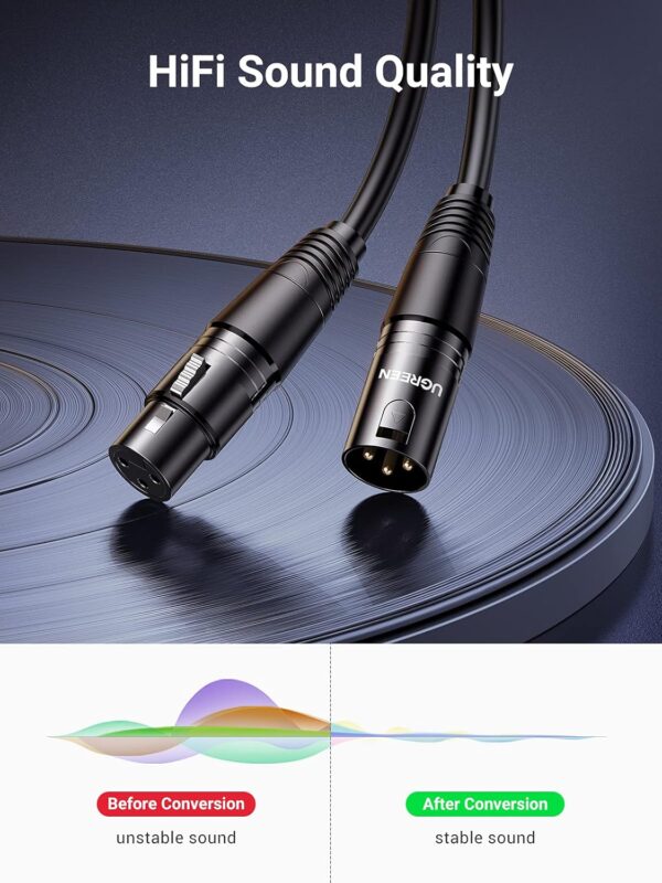 UGREEN 10 Meter Cannon Male to Female Microphone Extension Audio Cable – 20714 - Image 2