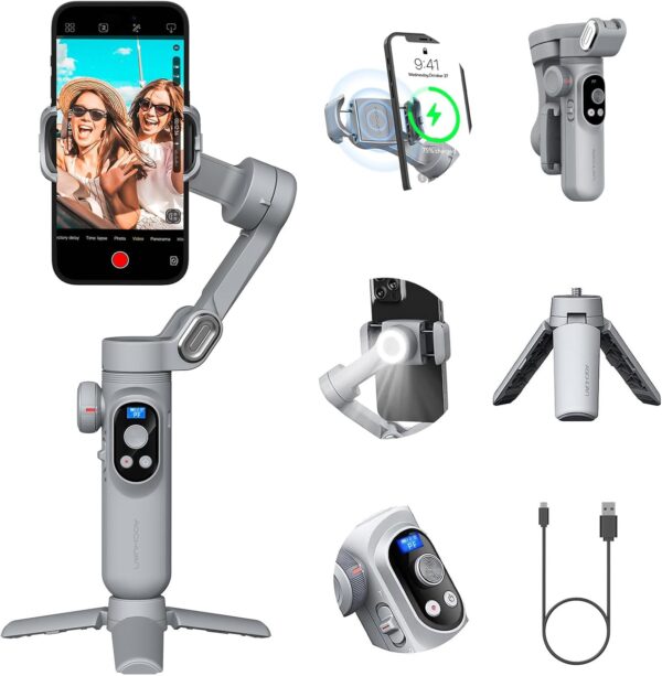 AOCHUAN Smart X Pro 3-Axis Foldable Smartphone Gimbal Stabilizer - Image 6