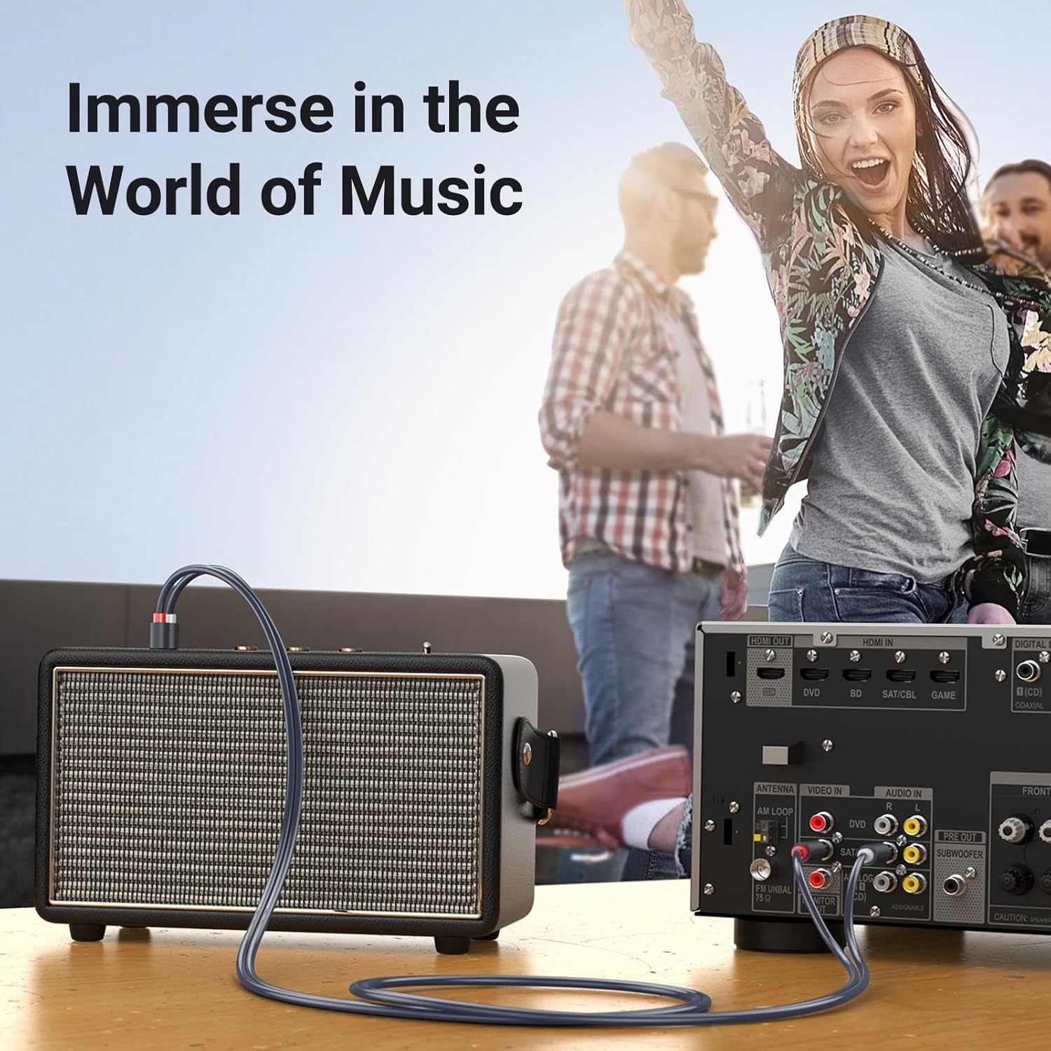 UGREEN 2RCA Male to 2RCA Male Audio Cable – 5m | AV104 - 10520 - Image 2