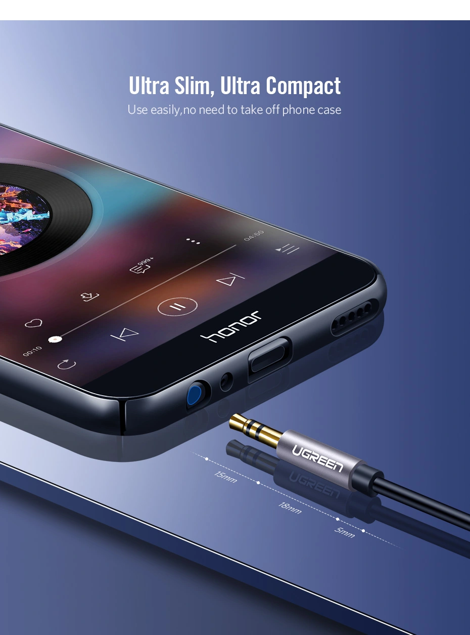 UGREEN 3.5mm Male to 3.5mm Female Extension Cable – 1.5m | AV118 - 10593 - Image 2