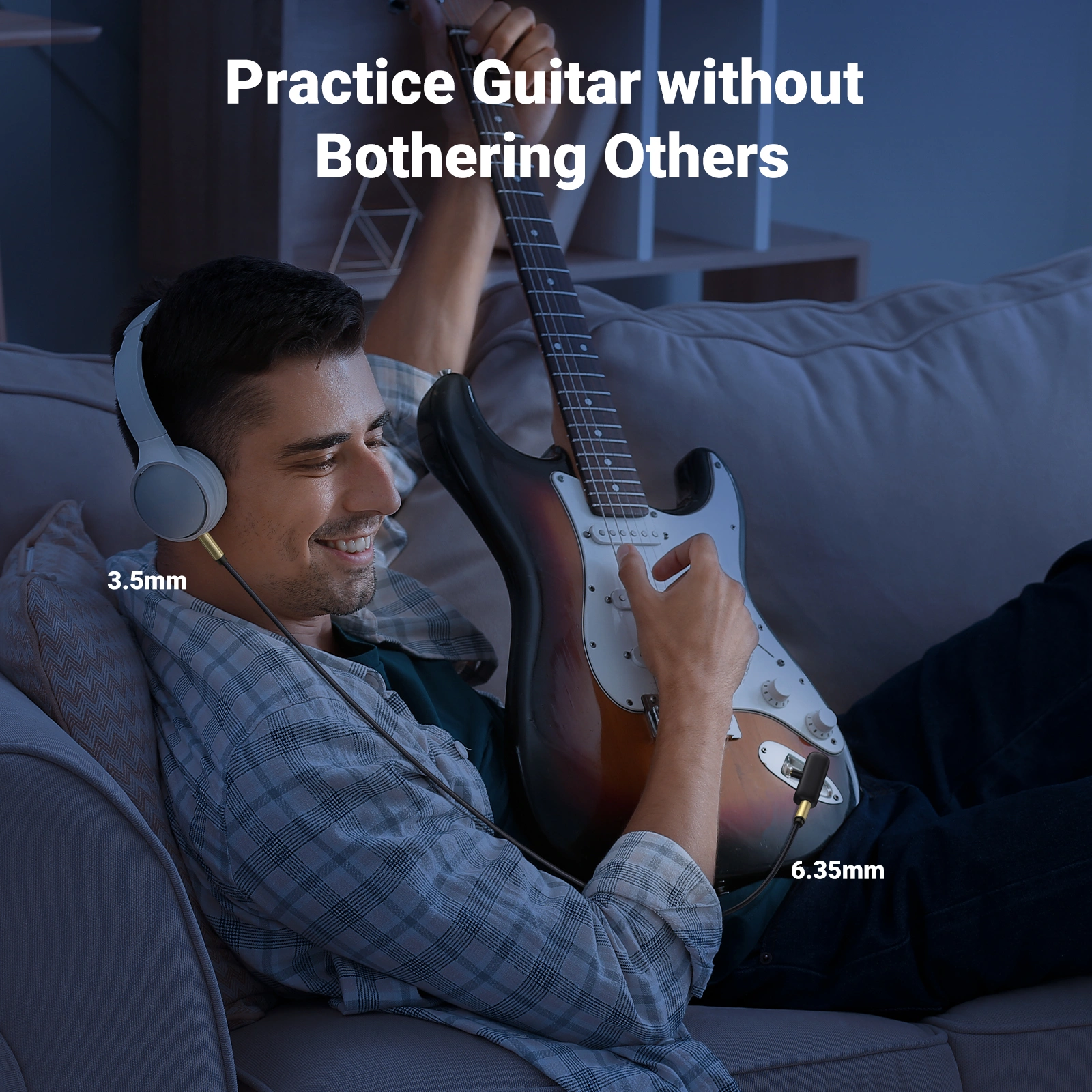 UGREEN 3.5mm to 6.35mm TRS Stereo Audio Cable – 3m AV127 - 10629 - Image 4