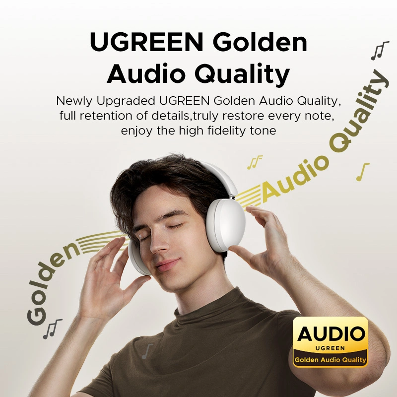 UGREEN Studio Max2 80Hrs Wireless Headphone Black – HP205 – 45018 - Image 7