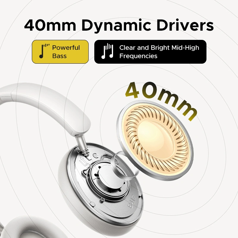 UGREEN Studio Max2 80Hrs Wireless Headphone Black – HP205 – 45018 - Image 10