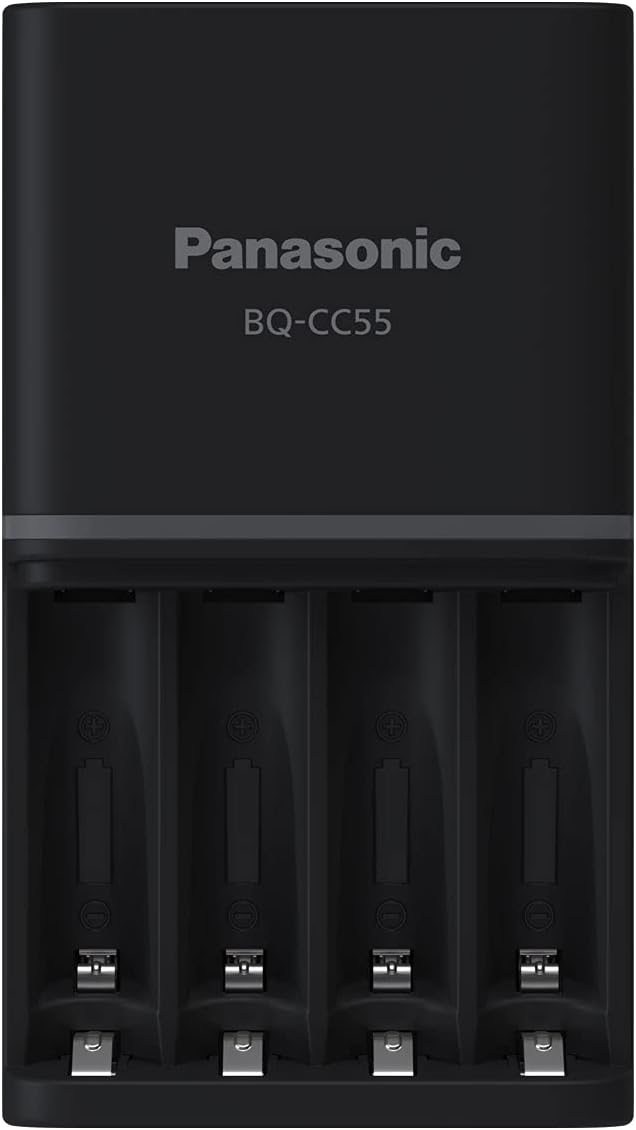Panasonic Eneloop Pro K-KJ55HC40T5 Battery Charger with 4 × AA Rechargeable Batteries - Image 2