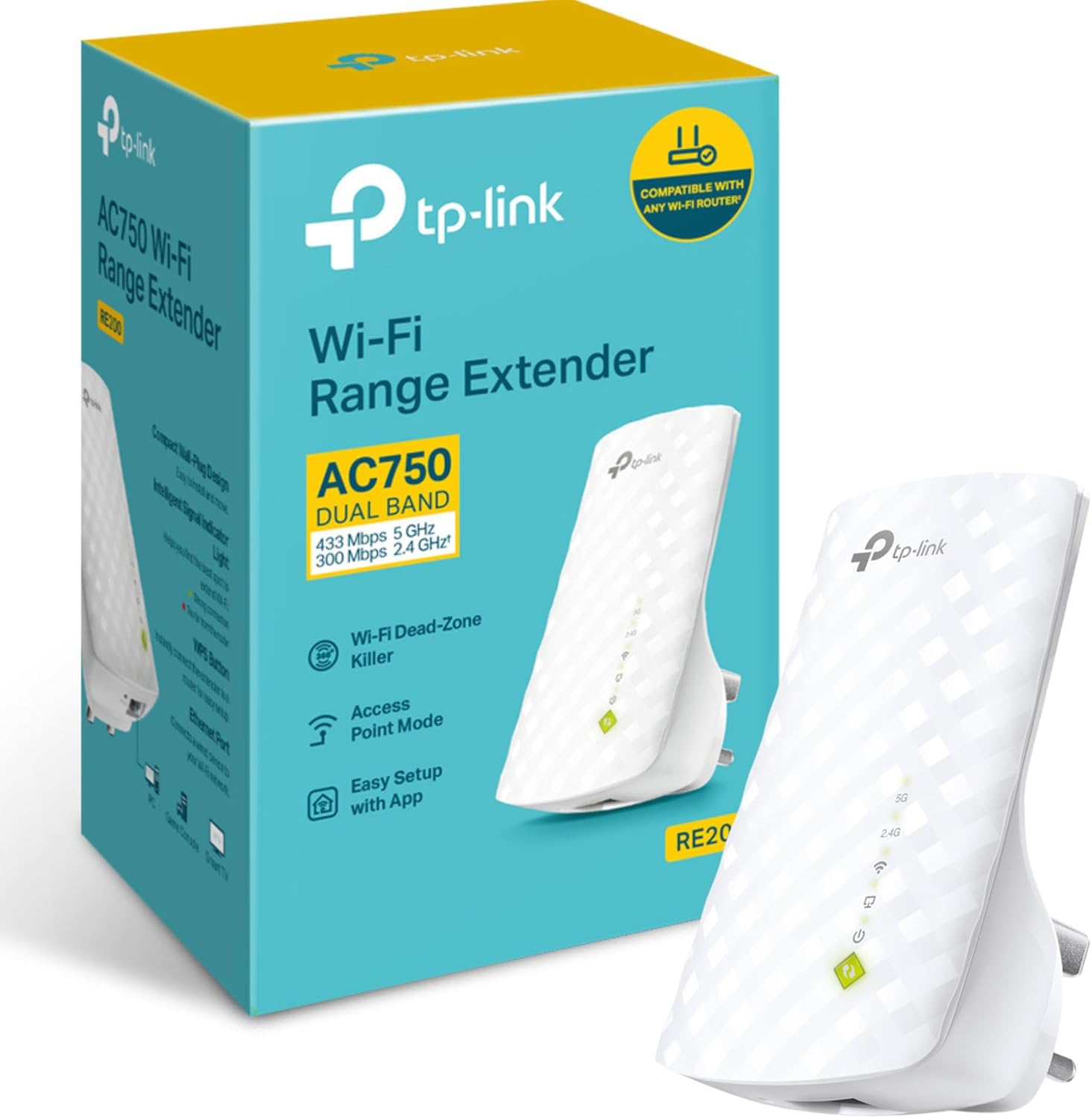 TP-Link RE200 AC750 Dual Band Wi-Fi Range Extender - Image 5