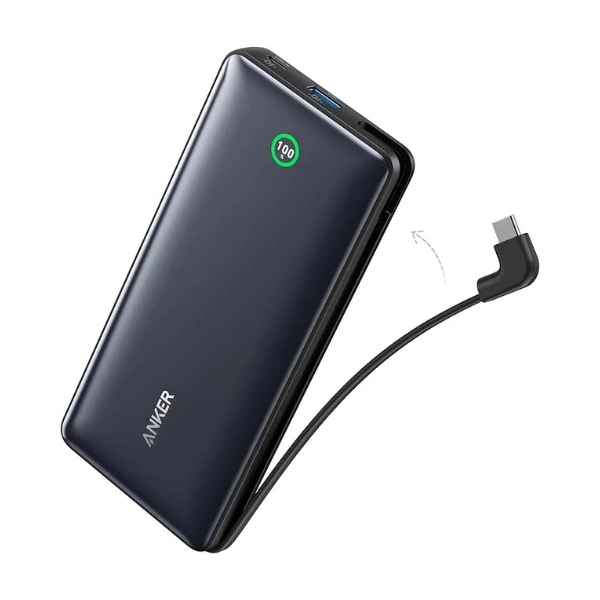 Anker Nano Power Bank 20,000mAh 30W with Built-in USB-C Cable - A1387H11