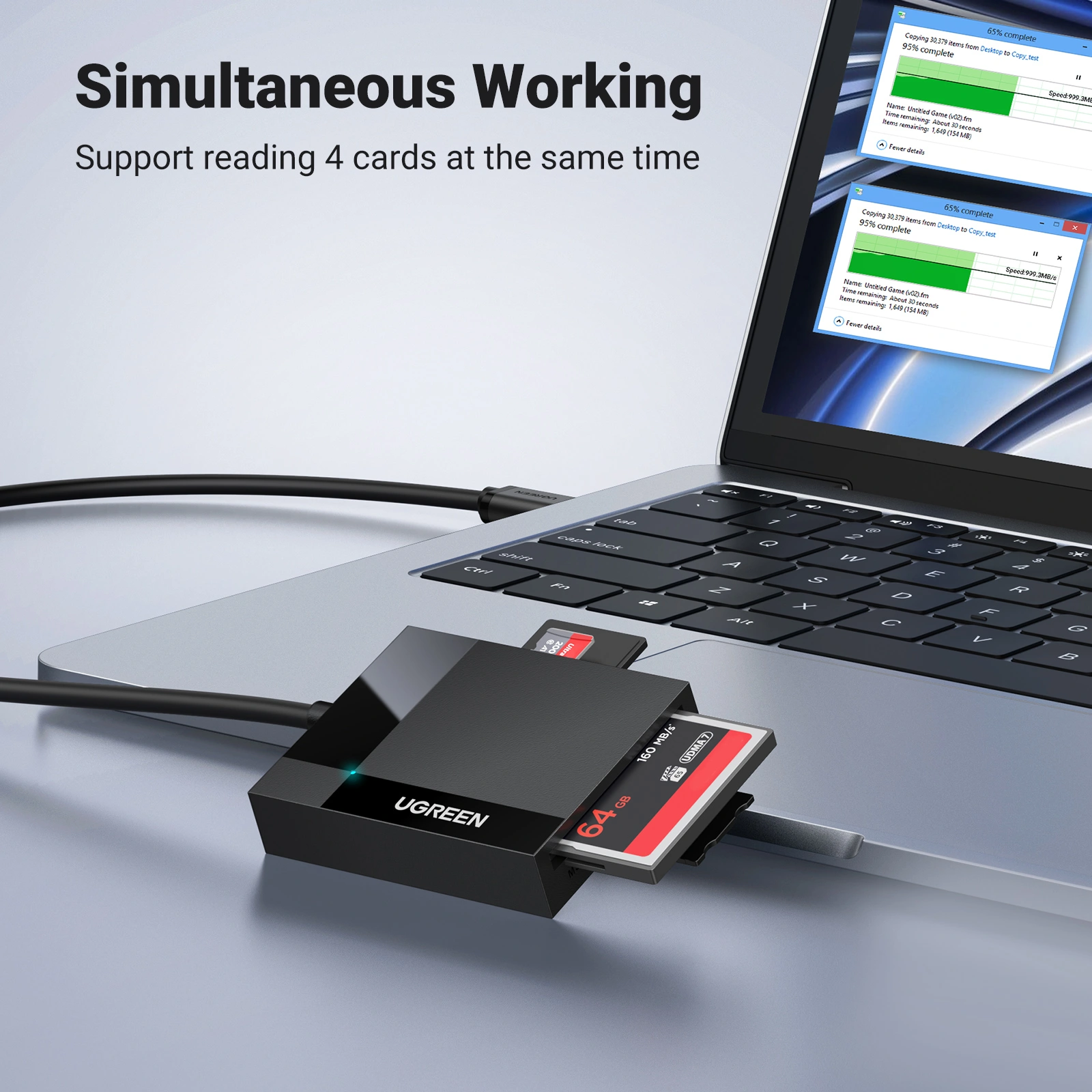 UGREEN 50cm USB 3.0 All-in-One Card Reader – CR125 – 30333 - Image 6